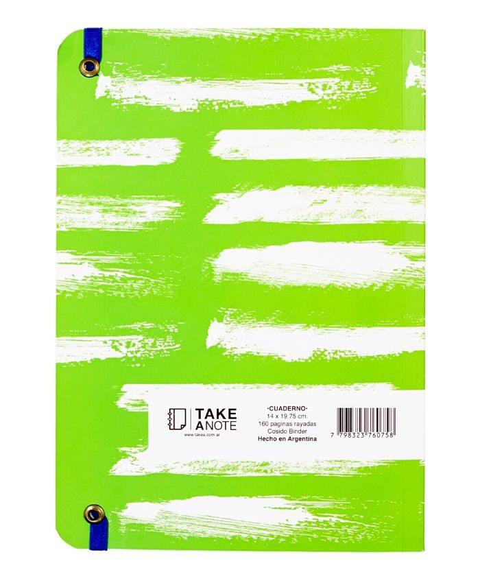 Cuaderno 14x20 - rayado - Tapa Verde