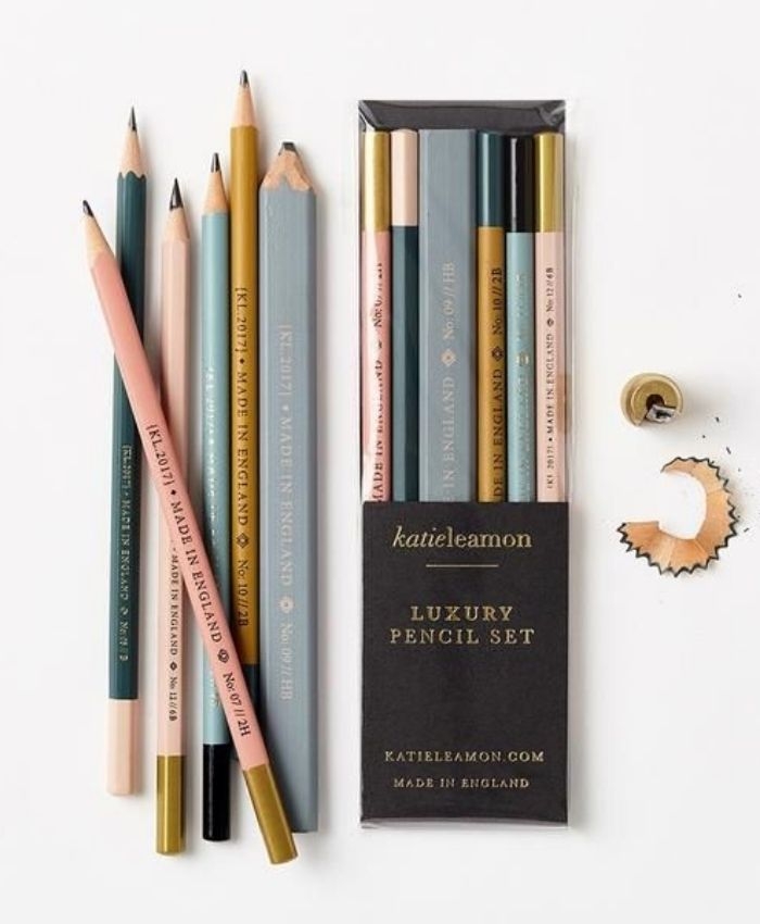 Set de lápices luxury rosa - Katie Leamon